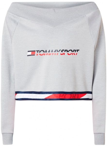 Джемпер Tommy Hilfiger CROP V NECK SWEATER WITH TAPE S10S100363001 р. L светло-серый