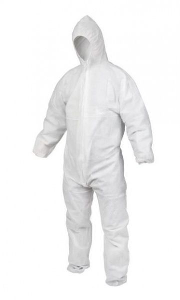 Комбинезон одноразовый защитный из биоспана 50г/кв. м р. XXXL рост универсальный белый