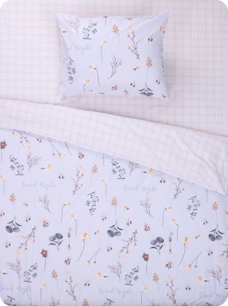 Комплект постільної білизни Silver blossom полуторний різнокольоровий принт La Nuit 