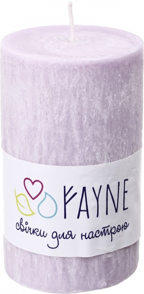 Свічка Циліндр пальмова фіолетова 6х10 см ТМ FAYNE