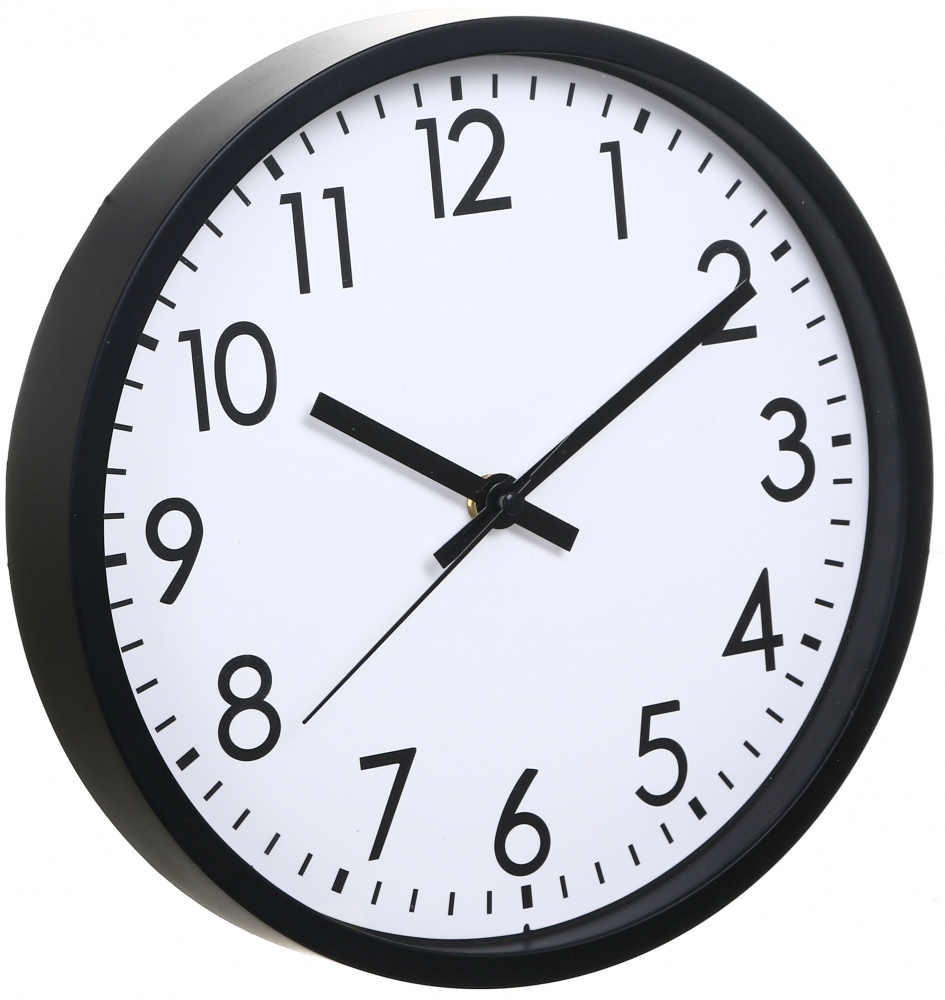 Часы настенные Джиффи черная рама 25,4х25,4х3,8 см Sensio