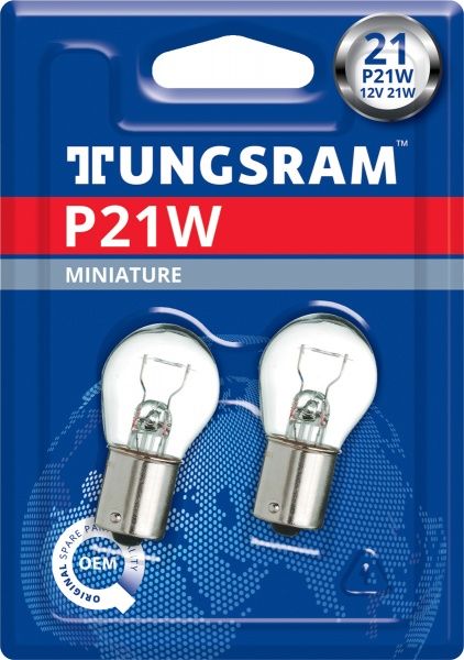 Лампа накаливания 1057 E1 BL2B TU PY21W BAU15s 12В 21 Вт 2 шт. 3700 K