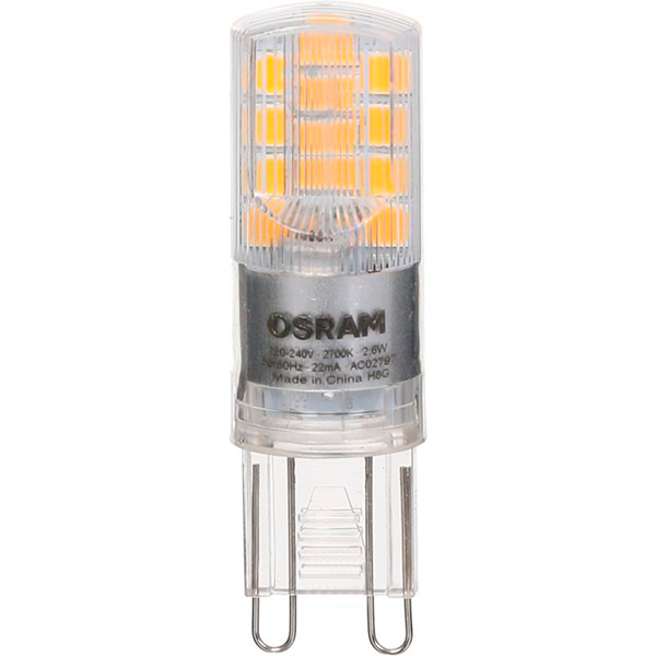 Лампа светодиодная Osram 2,6 Вт капсульная прозрачная G9 220 В 2700 К 4058075056688 