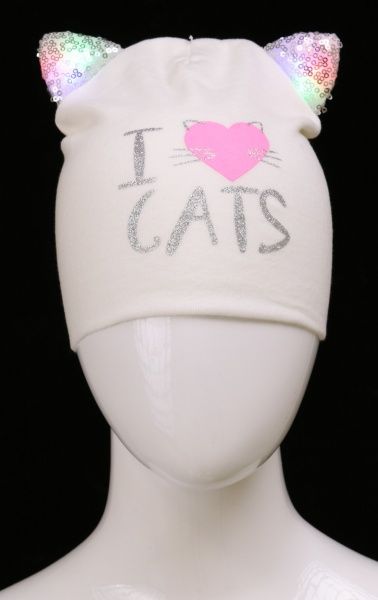 Шапочка дитяча для дівчинки Kraft 343-Т р.46-48 молочний 