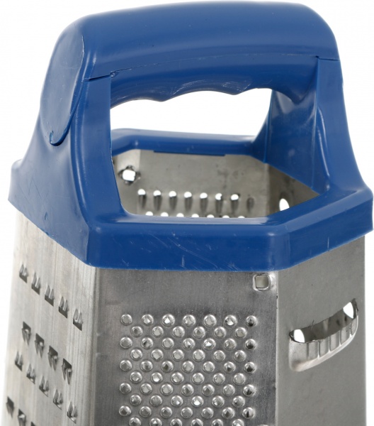 Терка шестиугольная металлическая с пластиковой ручкой