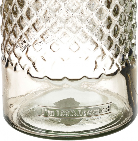 Ваза стеклянная San Miguel RETRO DIAMANTE 22 см корица 