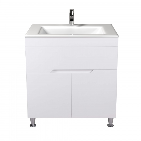 Тумба напольная Мойдодыр Форсаж 80 с умывальником Амальфи 80