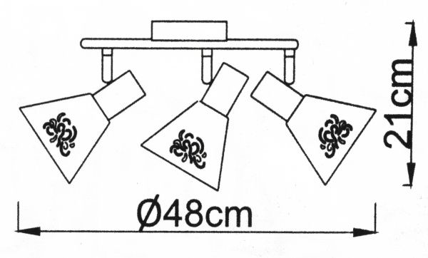 Спот Arte Lamp A5218PL-3WG 3x40 Вт E14 бело-золотистый 5218 