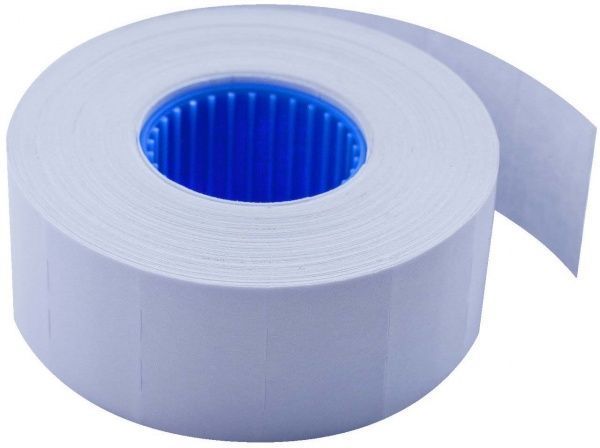 Ценник 22x12, прямоугольный 96 метров 800 шт. 7 роликов белый 