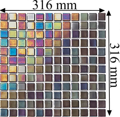 Плитка ALTTOGLASS SA Мозаїка Platino Black (blist) 31,6x31,6 