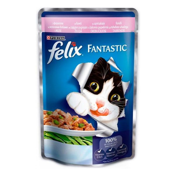 Корм Felix Fantastic з фореллю та спаржею 100 г
