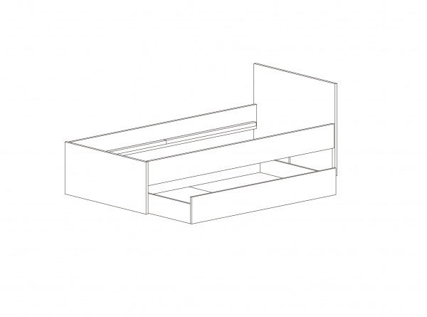 Кровать SOKME Айго 90x200 см бук 