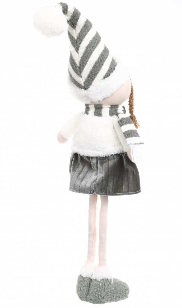 Декорація новорічна текстильна Хлопчик/дівчинка 20x64 см бежево-зелений 2 асортимента LF2237048AB