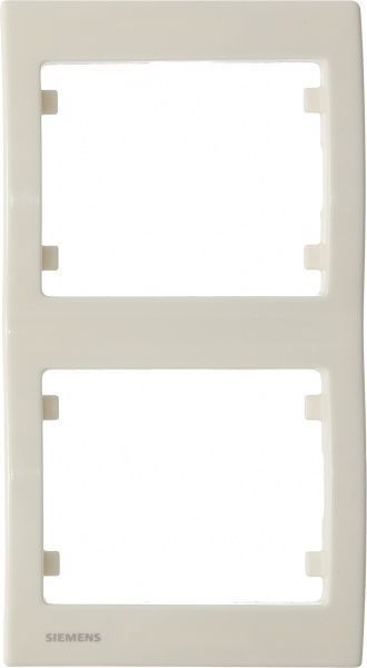 Рамка двомісна Siemens IRIS вертикальна слонова кістка G-S18102-A