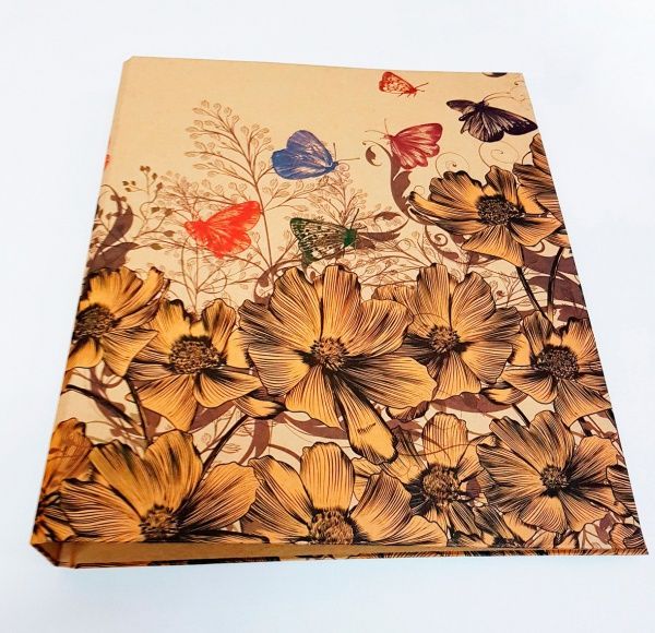 Папка 4 кільця 40мм А4, КРАФТ,ассорті