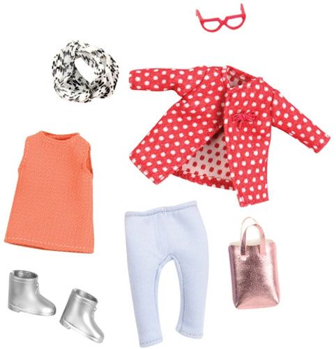 Кукольный гардероб Lori Красное пальто с узором LO30014Z