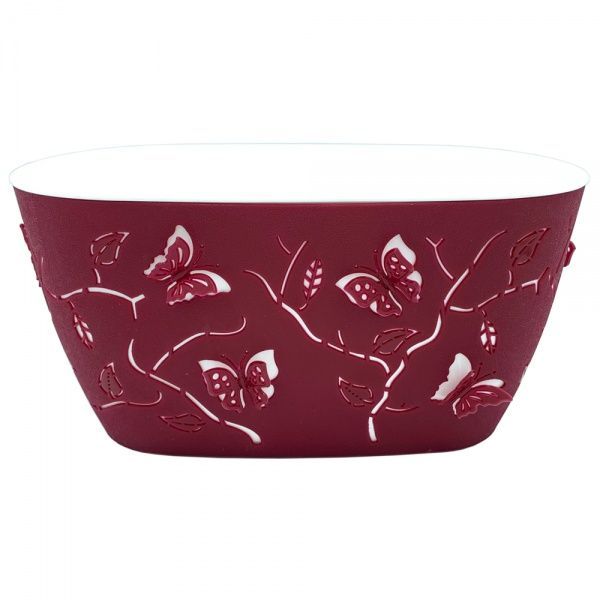 Горшок пластиковый Alyaplastik 3D NO:1 прямоугольный 4,1 л красный 