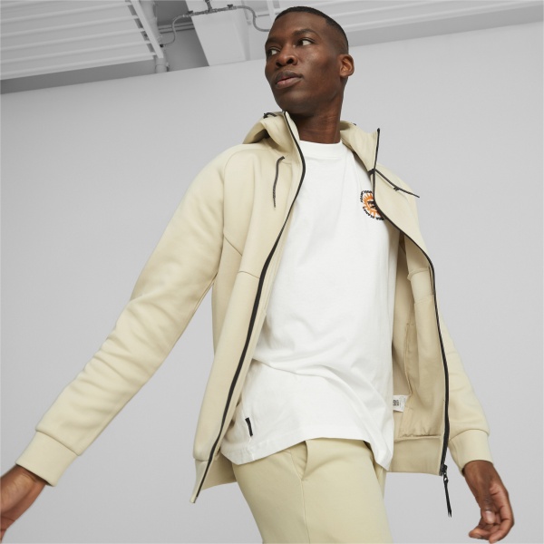 Джемпер Puma PUMATECH FULL-ZIP HOODIE DK 53828288 р. XL бежевый