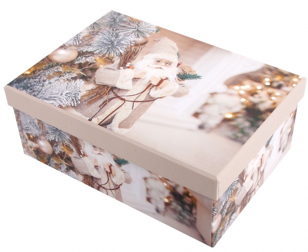 Коробка подарочная прямоугольная Санта 33х25,5х14,5 см 1110211108
