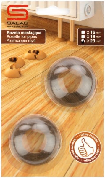 Розетка на трубы SALAG 70 дуб бурбон темный 23 мм