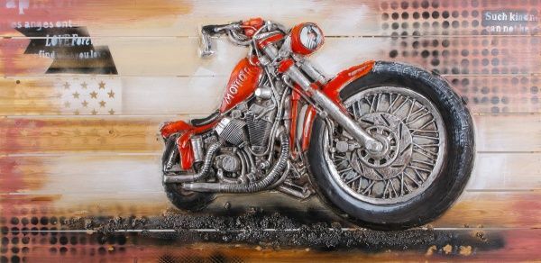 Картина 3D Мото 64x130 см 