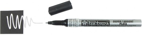 Маркер Sakura Pen-Touch тонкий FINE 1 мм 41302(SE) серебряный 