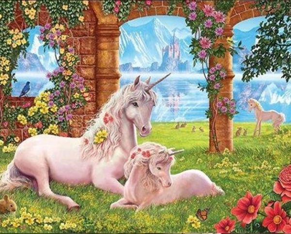 Набір для творчості зі стразами на підрамнику На казковій галявині 40х50 см Діамантові ручки 