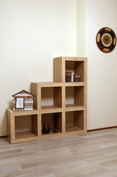 Етажерка пристінна Inteo Модульна система 3х3 1070х1070х290 мм дуб тахо