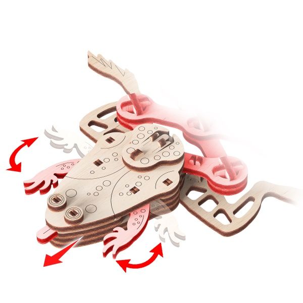 Дерев'яний 3D-конструктор Mr.Playwood Жаба механічна 10501