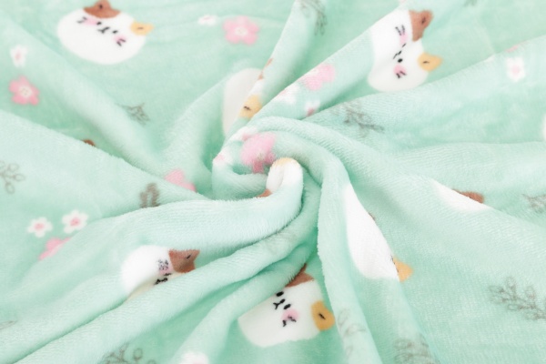 Плед Lotus Котики 100x120 см ментоловый 21kf-04 