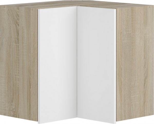 Шафа верхня кутова МС Сніжана 59,4х61х59,4 см, білий Грейд