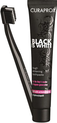 Набор CURAPROX Зубная паста Black is White + зубная щетка 90 мл