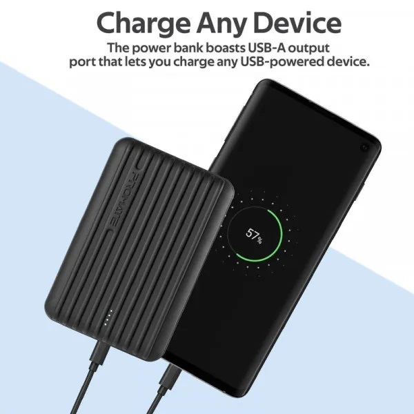 Универсальная мобильная батарея Promate 10000 m/Ah black (titan-10c.black) Titan-10C 10000 мАч, USB-C, USB-A