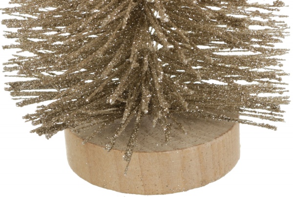 Ялинка декоративна настільна золота 9x25 см