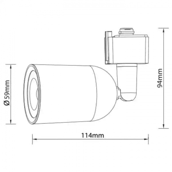 Трековый прожектор HOROZ ELECTRIC ARIZONA 5 Вт 4200 К черный 018-027-0005-010 