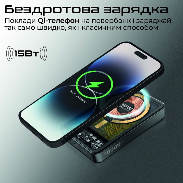 Универсальная мобильная батарея Promate 10000 mAh black (lucidpack-10.black) 