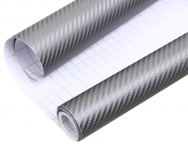 Пленка самоклеющаяся защитная серый карбон 0,9x2 м