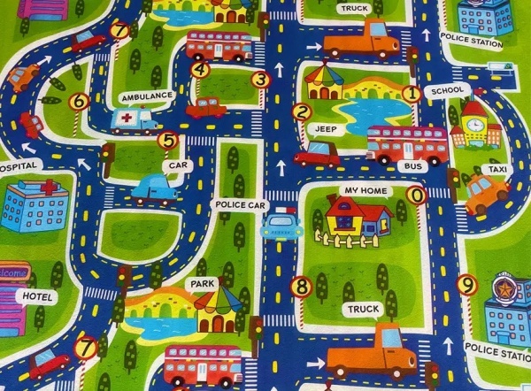 Игровой коврик Lanor Дорога/Парк 200х180х0,5 см