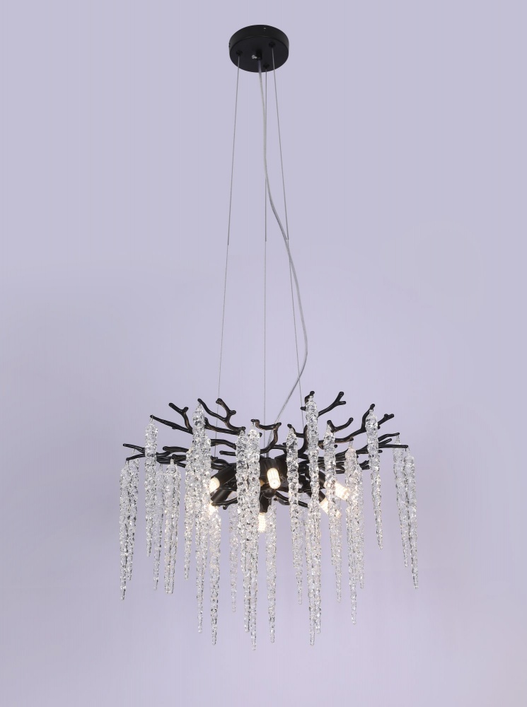 Люстра подвесная Sirius 10x90 Вт G9 черный Ш 33035-800