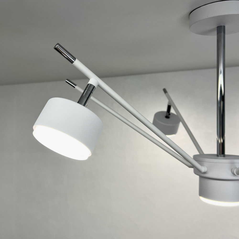 Люстра потолочная Luminaria Mary 7xGX53 белый с хромом MARY 7xGX53 WHITE/CHROME