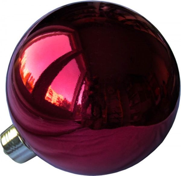 Куля пластикова Девілон d200 однотонна глянцева червоний