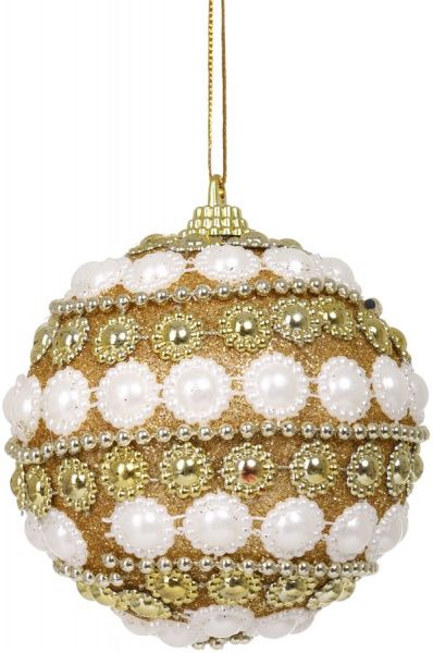 Куля пластикова Сонечко d80 SDA162980G золотий/перлинний