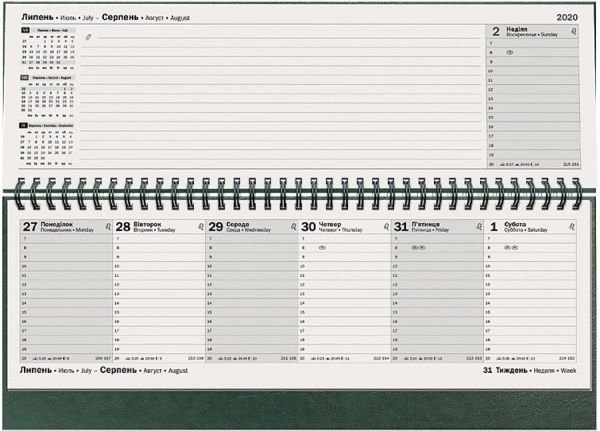 Планінг 2020 Miradur зелений Brunnen 42947 