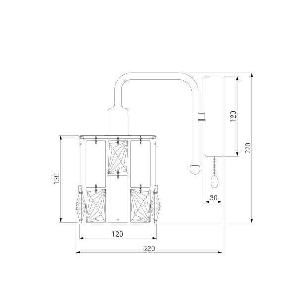 Бра Strotskis Scoppio 1x40 Вт E14 хром 10101/1