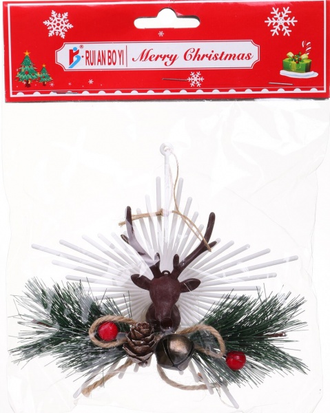 Декоративна підвіска Олень 10x13 см коричневий NY21006