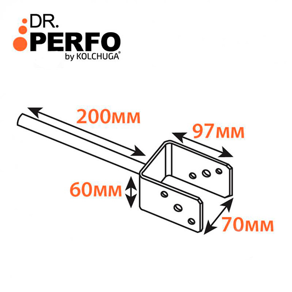 Опора колони 97x70x60мм 4мм 