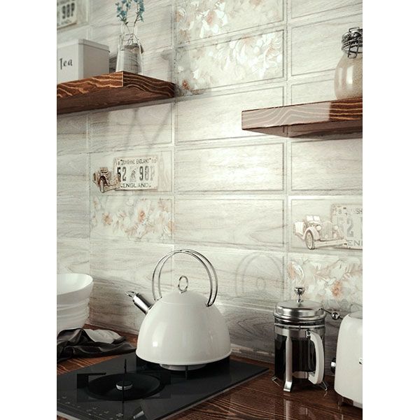 Плитка InterCerama Blanco декор 15х40 Д 181 071-2 