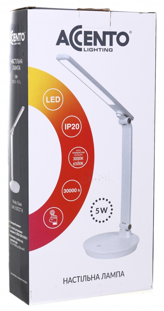 Настольная лампа Accento lighting 5 Вт белый LML-520CCT-B