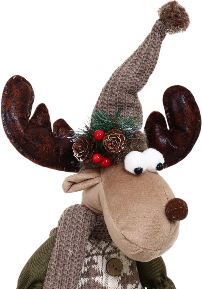Декорація новорічна Лось що стоїть в асортименті AG24082AB 47 см
