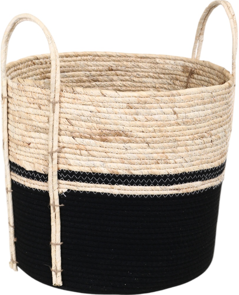 Корзина Sara круглый 35х35 см черный с бежевым EG15448